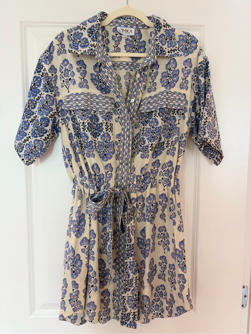 Omika Linen Blend Carla Mini Dress